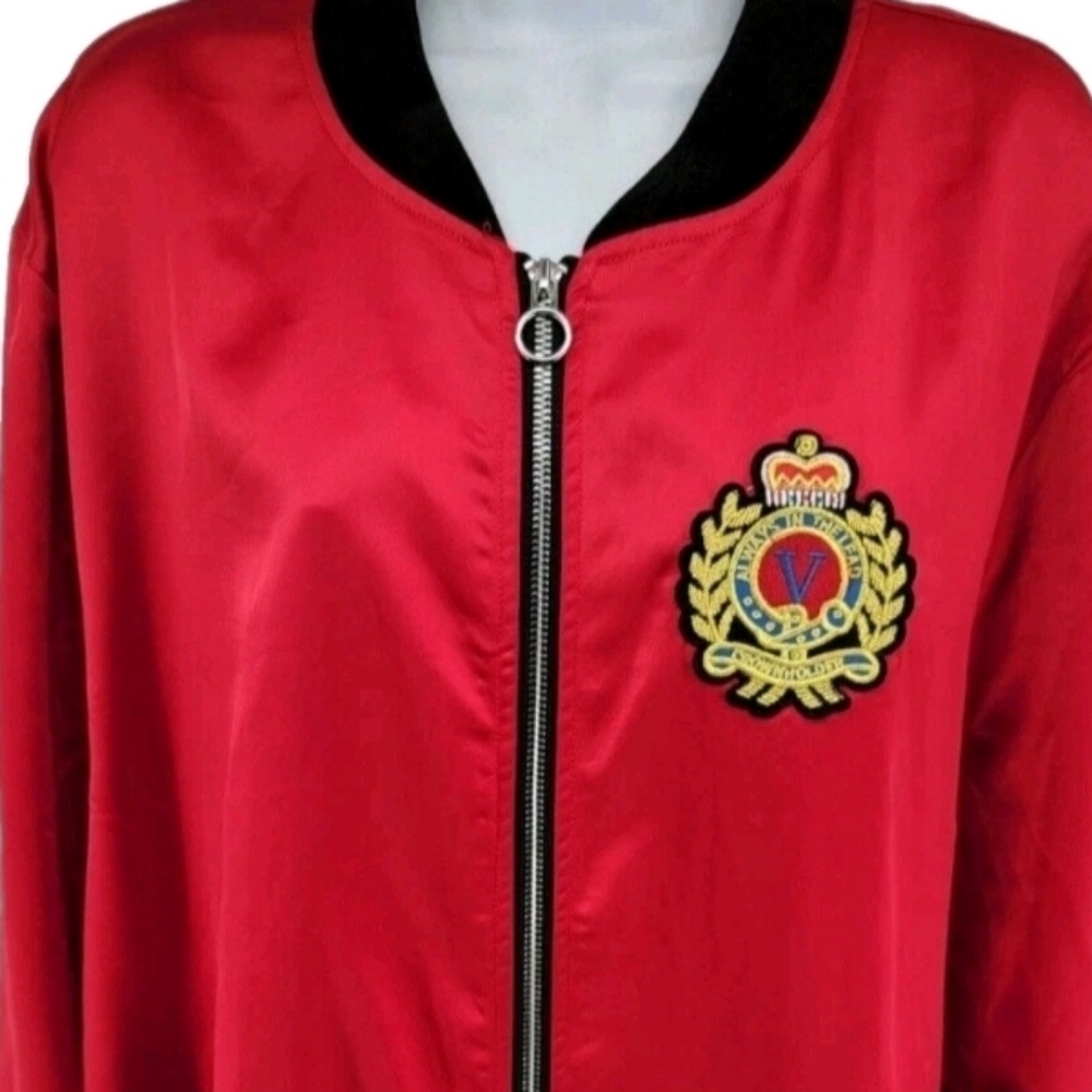 Vie+Richie Jacket XL Red Mediano Rayon Red Crown Holder (EUC) - Picture 3 of 13